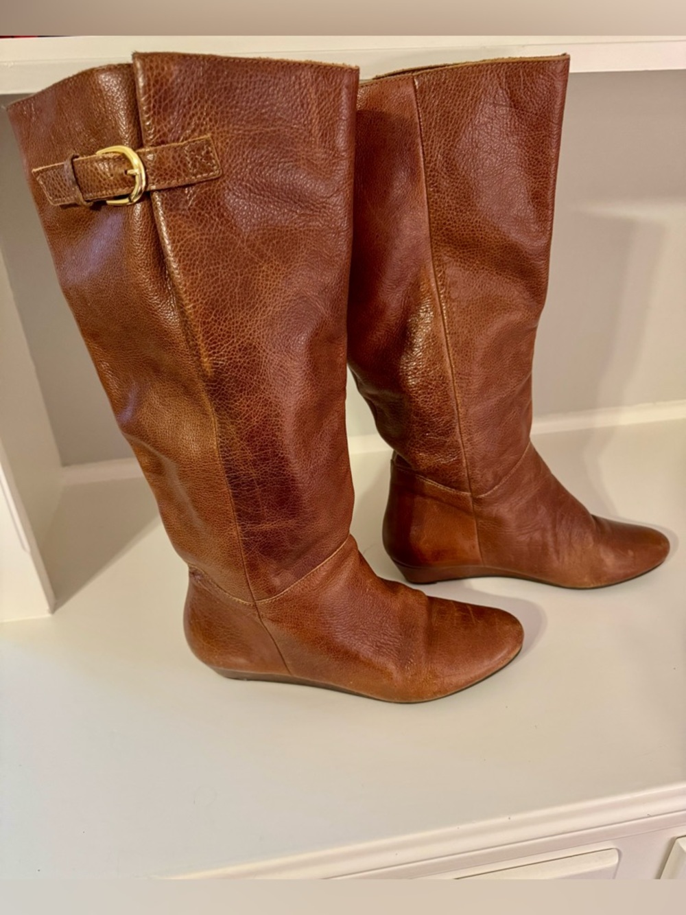 Women’s Tall Leather Boots in Brown